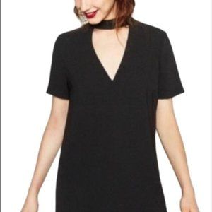 Zara Black V Neck Choker Sheath Dress - M